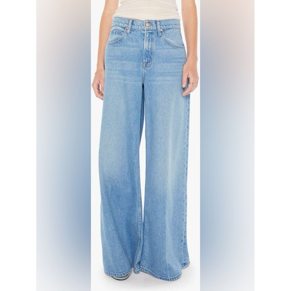 Mother denim jeans SNACK The Slung Sugar Cone Sneak Wide Leg Jeans size 24